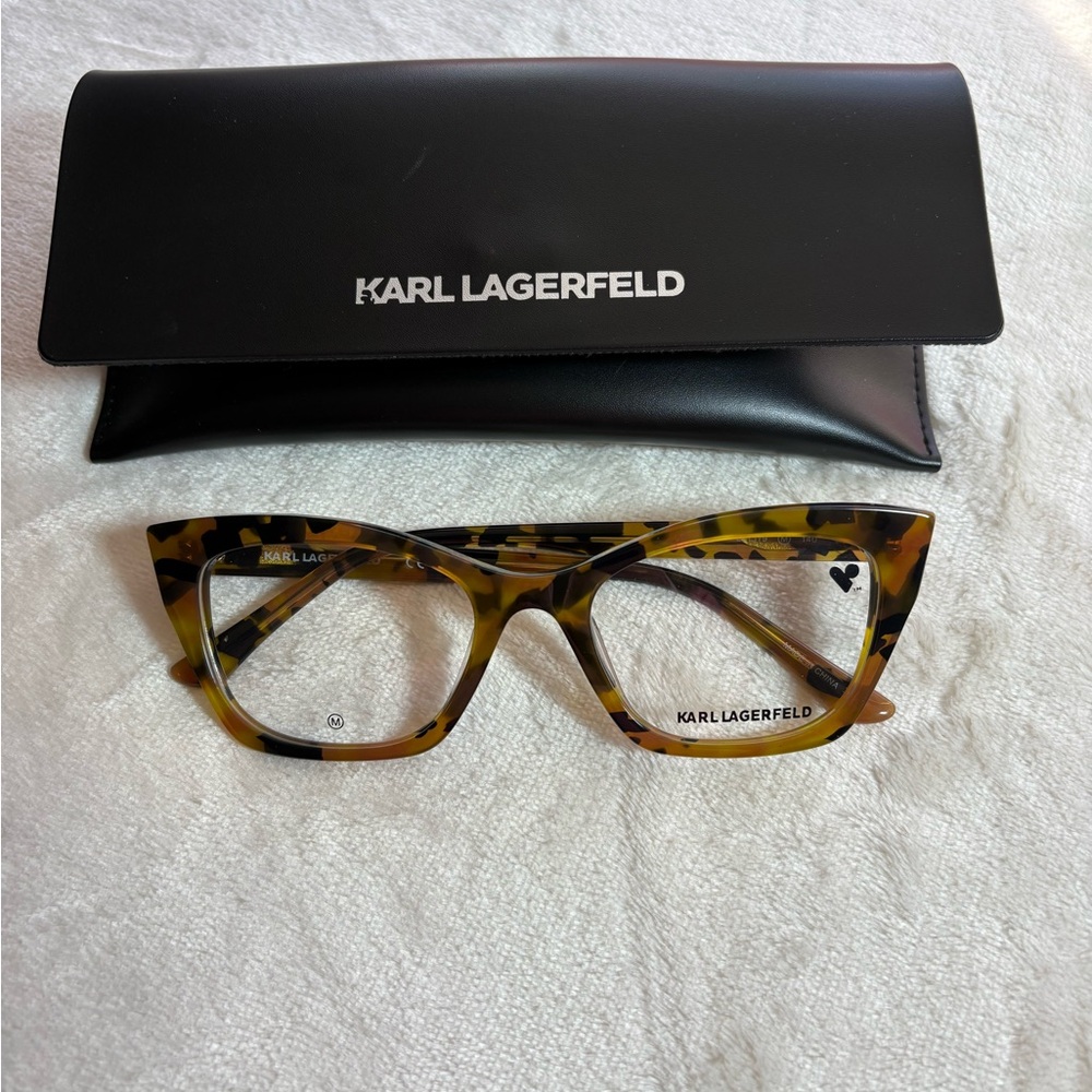 Karl Lagerfeld Tortoiseshell RX Frames for Glasses with Black Case